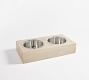 Cayman Raised Wooden Base Pet Bowls