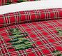 Elliott Tree Embroidered Plaid Duvet Cover