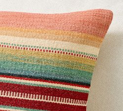 Handwoven Striped Pillow Cover
