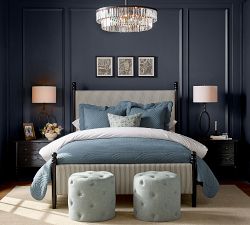 Tufted Upholstered Accent Stool (20")