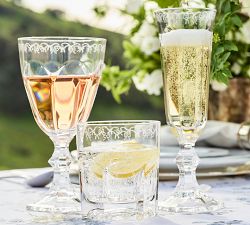 LoveShackFancy Outdoor Acrylic Champagne Flutes -  Set of 4