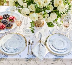 LoveShackFancy Blue Rose Melamine Dinner Plates - Set of 4