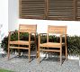 Monza Teak Stackable Outdoor Dining Chair - Set of 2