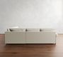 PB Comfort Roll Arm 3-Piece L-Shaped Wedge Sleeper Sectional (121")
