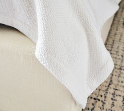 Washed Cotton Basket Weave Blanket