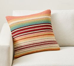 Handwoven Striped Pillow Cover