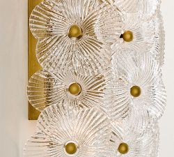 Nicolette Glass Floral Sconce (15")