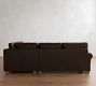 PB Comfort Modern Roll Arm Leather 3-Piece Bumper Sectional (108")