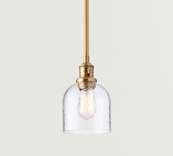 Textured Glass Pole Pendant (6"-10")