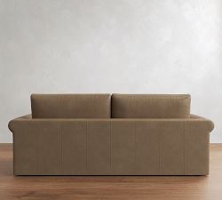 Westwood Roll Arm Leather Sleeper Sofa  (64"&ndash;95")
