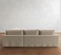 Westwood Square Arm Slipcovered 3-Piece Wedge Sleeper Sectional (127")