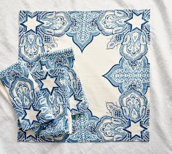Hanukkah Medallion Cotton/Linen Napkins - Set of 4