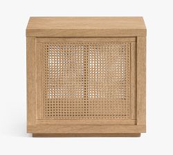 Marina Rectangular Cane Side Table (15")
