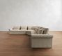 Westwood Roll Arm Deep Seat Slipcovered 3-Piece L-Shaped Wedge Sectional (136")