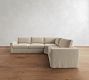 Westwood Square Arm Slipcovered 3-Piece Wedge Sleeper Sectional (127")