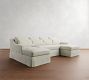 York Slope Arm Deep Seat Slipcovered Double Chaise Sectional (107")