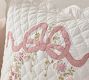 LoveShackFancy Bow Embellished Quilted Sham