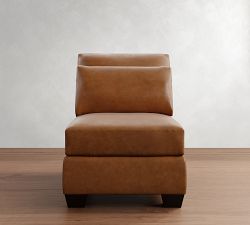 Build Your Own York Roll Arm Deep Seat Leather Sectional