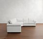 York Roll Arm 3-Piece L-Shaped Wedge Sleeper Sectional (119")