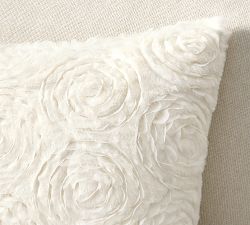 LoveShackFancy Organza Rosette Pillow Cover