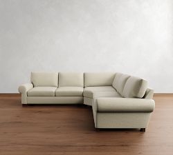 Turner Roll Arm 3-Piece L-Shaped Wedge Sectional (113"&ndash;117")