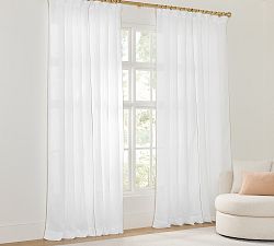 Willow Piped Border Sheer Curtain