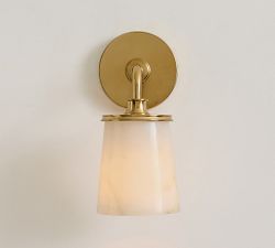 Hayes Alabaster Single Sconce (11")
