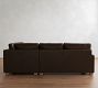 PB Comfort Modern Square Arm Leather 3-Piece Bumper Sectional (106")
