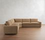 Sierra Leather 3-Piece L-Shaped Wedge Sleeper Sectional (139")