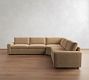 Sierra Leather 3-Piece L-Shaped Wedge Sleeper Sectional (139")