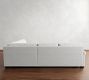 York Roll Arm 3-Piece L-Shaped Wedge Sleeper Sectional (119")