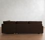 PB Comfort Modern Square Arm Leather Return Bumper Sectional (121")