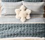 Sparkle Faux Fur Snowflake Shaped Pillow