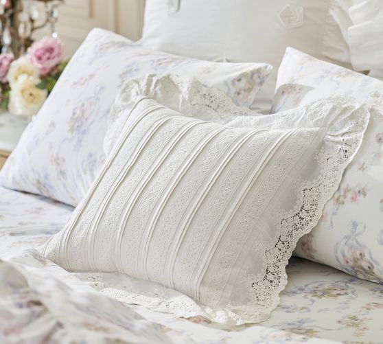 LoveShackFancy Lace Crochet Pillow Cover