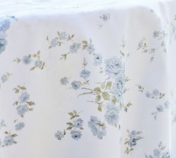 LoveShackFancy Summer Blue Rose Cotton Outdoor Oilcloth