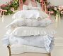 LoveShackFancy White Embellished Rosette Duvet Cover