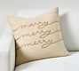 Merry Embellished Pillow Cover