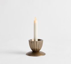 Reversible Brass Candle Holder