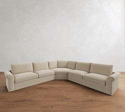 Westwood Roll Arm 3-Piece L-Shaped Wedge Sectional (131")