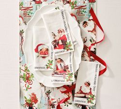 Norman Rockwell Napkins, Mixed Set of 4