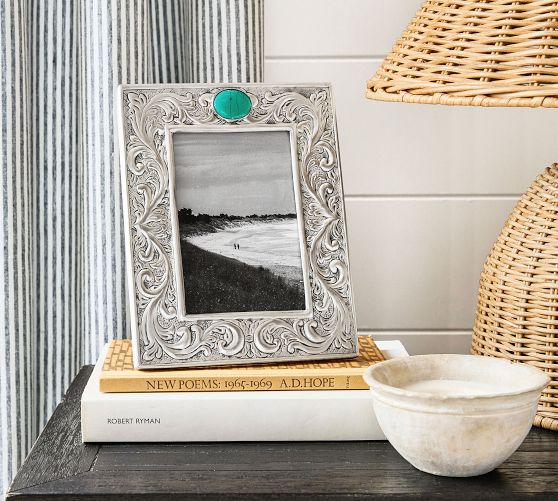 Western Silver & Turquoise Frame