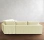 Westwood Square Arm Deep Seat Slipcovered 3-Piece L-Shaped Wedge Sleeper Sectional (132")