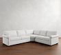 York Roll Arm 3-Piece L-Shaped Wedge Sleeper Sectional (119")