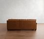 York Roll Arm Leather 3-Piece L-Shaped Sectional (96")