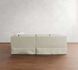 York Square Arm Deep Seat Slipcovered 3-Piece Sectional (98")