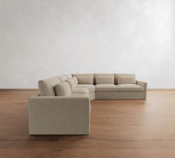 Westwood Square Arm 3-Piece L-Shaped Wedge Sleeper Sectional (127")