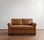 York Roll Arm Leather Sofa (63"&ndash;98")