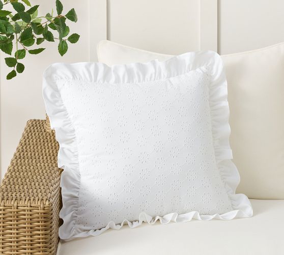LoveShackFancy Eyelet Outdoor Pillow