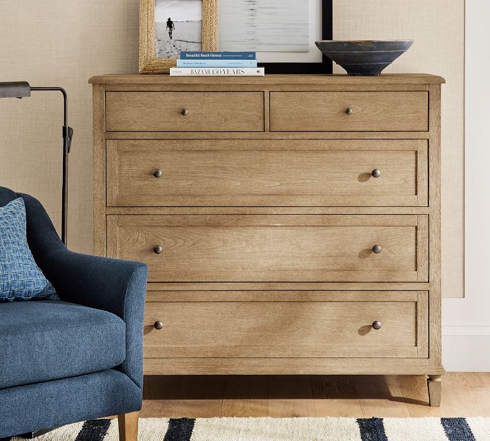 Sausalito 5-Drawer Tall Wide Dresser, Seadrift