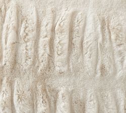 Faux Fur Ruched Pillow Cover